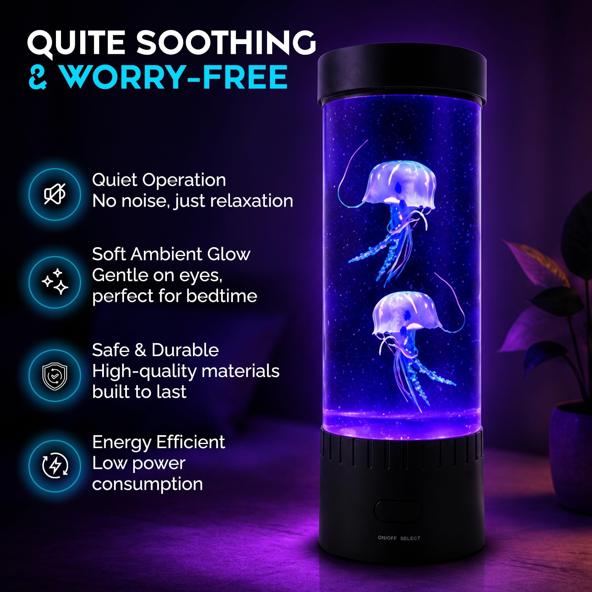 Jellyfish LED Mood Lamp — Color Changing Ocean Night Light