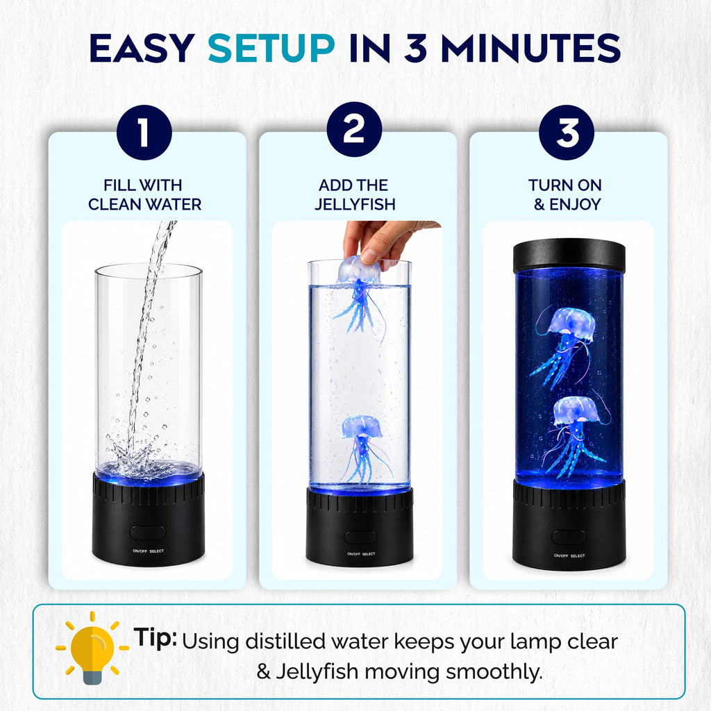 Jellyfish LED Mood Lamp — Color Changing Ocean Night Light