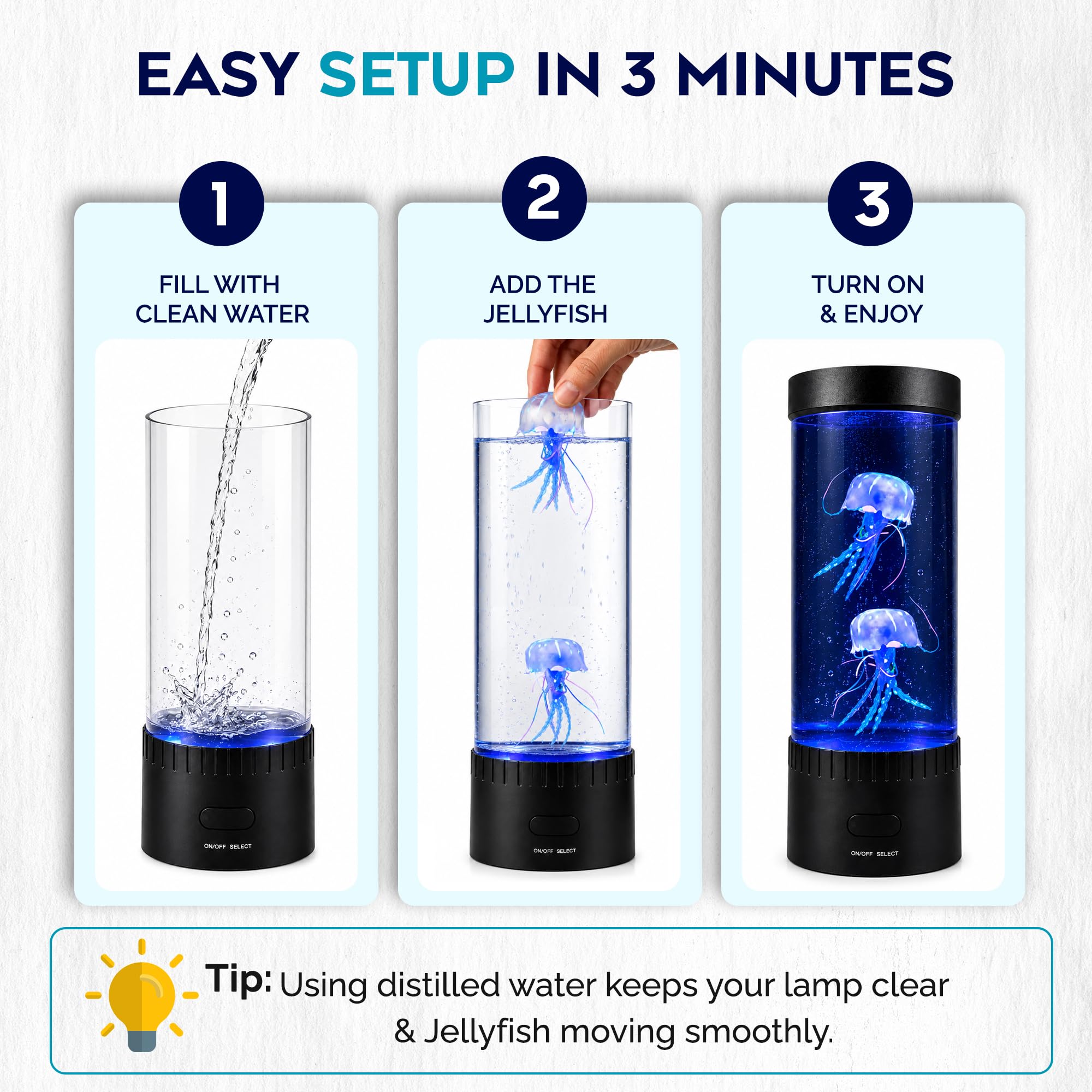 Jellyfish LED Mood Lamp — Color Changing Ocean Night Light